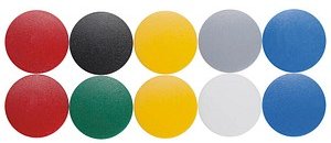 MAUL Magnete farbsortiert, Kunststoff Ø 2,4 cm, 10 St.