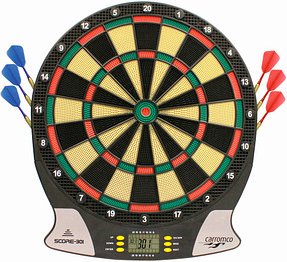 carromco Dartscheibe mit Darts Score 301 schwarz
