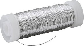 Rayher Silberdraht mit Kupferkern Basteldraht silber 0,25 mm 100,0 m 1 Rolle