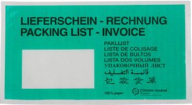 WIHEDÜ Lieferscheintaschen Pergamin Papier DIN lang 250 St.