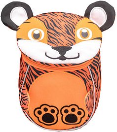 BELMIL® Kindergartenrucksack Mini Animals Tiger Kunstfaser orange/schwarz