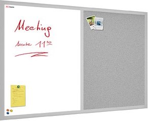 Thumbnail - ALLboards Whiteboard-Pinnwand 90,0 x 60,0 cm Textil grau