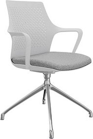 Thumbnail - fm Konferenzstuhl Eta 4260761570105 hellgrau, weiß Kunststoff, 1 St.