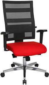 Thumbnail - Topstar Bürostuhl X-Pander, 959T T310 Stoff rot, Gestell alu