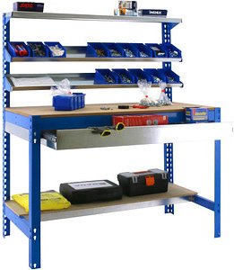 Thumbnail - Simonrack Werkbank SIMONWORK BT1 BOX blau 1 Schublade 151,0 x 76,0 x 144,5 cm