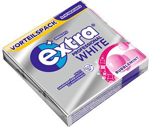extra® PROFESSIONAL WHITE BUBBLEMINT Kaugummis 3 Packs à 10 Stück