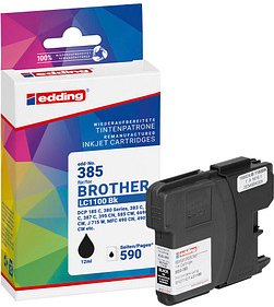 Thumbnail - edding EDD-385 schwarz Druckerpatrone kompatibel zu brother LC-1100BK