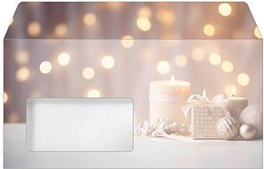 Thumbnail - 50 SIGEL Weihnachtsbriefumschläge Golden Glow DIN lang mit Fenster