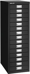 BISLEY MultiDrawer™ L3915 Schubladenschrank schwarz 15 Schubladen 27,8 x 38,0 x 85,7 cm, 1 St.