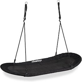 relaxdays Nestschaukel XXL schwarz