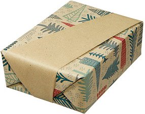 JUNG SCHÖNER VERPACKEN Geschenkpapier Oslo Tannenbäume mehrfarbig, 20,0 m