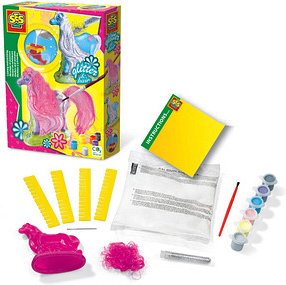 Thumbnail - SES Creative® Gipsgießen-Set Glitzer Pfernd mit Mähne mehrfarbig