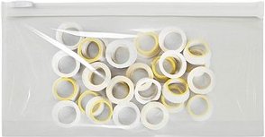 Topmatic® Gleitverschlussbeutel mit Bodenfalte transparent/weiß 70 my, 1 St.