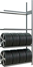 Thumbnail - SCHULTE Anbauregal 20995 silber 130,0 x 40,0 x 275,0 cm