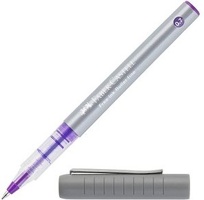 FABER-CASTELL Free Ink Tintenroller grau 0,7 mm, Schreibfarbe: violett, 1 St.