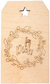 Rayher Geschenkanhänger natur Holz "für Dich", 1 St.