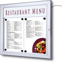 Showdown® Displays LED-Leuchtrahmen silber 2x DIN A4, 1 St.