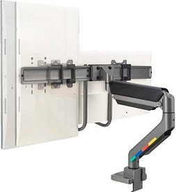 Kensington Monitor-Halterung SmartFit™ Dual K58272WW dunkelgrau für 2 Monitore, Tischklemme