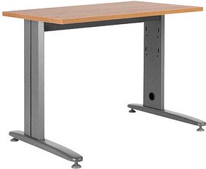 Thumbnail - rocada METAL Schreibtisch eiche rechteckig, T-Fuß-Gestell grau 120,0 cm