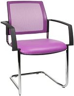 2 Topstar Besucherstühle BtoB 20 BB490A S07 lila Stoff