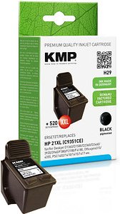 KMP H29 schwarz Druckerpatrone kompatibel zu HP 21XL (C9351AE)