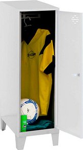 Simonrack Spind SIMONLOCKER DISM SINGLE grau, weiß 8425437120268, 1 Schließfach 30,0 x 50,0 x 101,5 cm