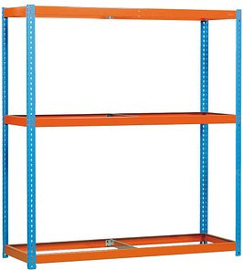 Thumbnail - Simonrack Schwerlast-Weitspannregal ECOFORTE 1504-3 8435104921500 orange, blau 150,0 x 45,0 x 200,0 cm