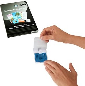 100 LMG Laminierfolien glänzend für Visitenkartenformat 80 micron
