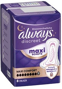 always Inkontinenzeinlagen discreet Maxi Comfort, 8 St.