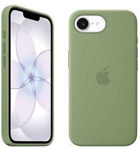 Apple Silikon Case mit MagSafe Handyhülle für Apple iPhone 17e hellmoosgrün