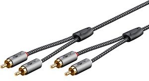 Thumbnail - goobay Cinch Kabel 0,5 m silber, schwarz, 1 St.