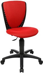 Topstar Kinderdrehstuhl High S'cool®, 70570BB20 Stoff rot, Gestell schwarz