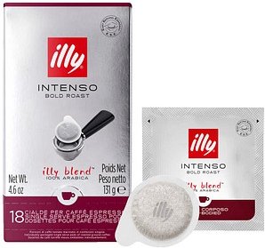 illy® Intenso E.S.E Kaffeepads, Arabicabohnen kräftig, 18 Pads