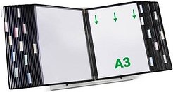 Thumbnail - tarifold Sichttafelsystem 433407 DIN A3 schwarz mit 40 St. Sichttafeln, 1 St.