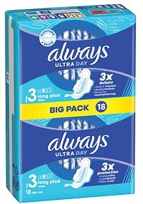 Thumbnail - always Binden Ultra Day Long Plus mit Flügeln für Frauen, 18 St.