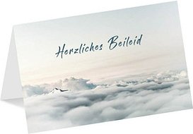 LUMA Trauerkarte Wolken DIN B6