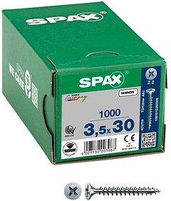 Thumbnail - SPAX® Universalschrauben Z2 Senkkopf WIROX 1081010350305 3,5 mm x 30 mm, 1.000 St.