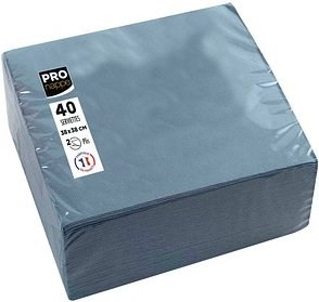 PROnappe Servietten grau 2-lagig 38,0 x 38,0 cm, 40 St.