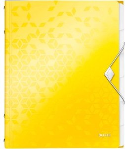 LEITZ Ordnungsmappe WOW 4633 6 Fächer gelb