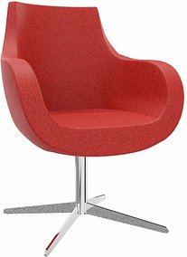 fm Sessel Pirum rot chrom Stoff 71,0 x 71,0 x 90,0 cm, 1 St.