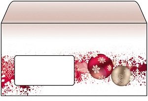 SIGEL Weihnachtsbriefumschläge Frozen DIN lang mit Fenster, 50 St.