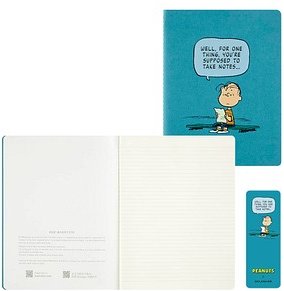 MOLESKINE Notizbuch Peanuts Linus Cahier ca. DIN A5 liniert, hellblau Softcover 120 Seiten, 1 St.