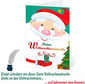 LUMA Weihnachtskarte Wünsche an den Weihnachtsmann DIN B6