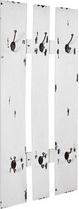 HAKU Möbel Wandgarderobe 23379 weiß Holz 6 Haken 40,0 x 100,0 cm