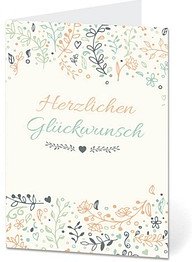 LUMA Glückwunschkarte Blumen LU2163 DIN B6, 1 St.