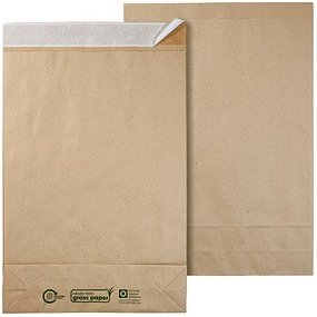 flexiPAK Faltentaschen classic eco Fixverschluss ca. DIN A3 ohne Fenster natur mit 5,0 cm Falte, 300 St.