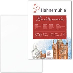 HAHNEMÜHLE Aquarellblock Britannia 24,0 x 32,0 cm, 1 Block