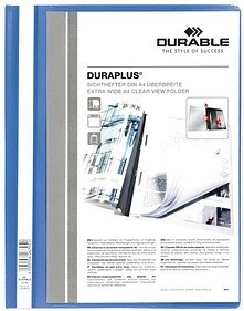 Thumbnail - DURABLE Präsentationshefter DURAPLUS Kunststoff hellblau DIN A4 überbreit, 25 St.