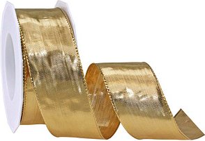 PRÄSENT Geschenkband Devon glänzend gold 40,0 mm x 20,0 m