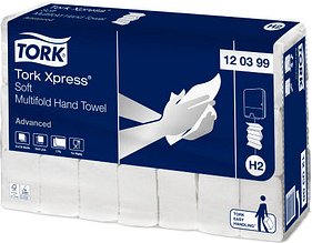 Thumbnail - TORK Papierhandtücher 120399 Xpress® H2 Advanced Interfold-Falzung 2-lagig 2.856 Tücher